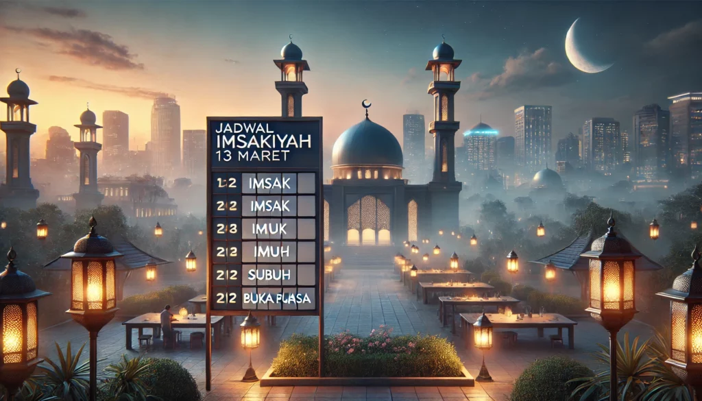 Jadwal Imsakiyah Jakarta 13 Maret Waktu Imsak Buka Puasa Dan Sholat Lengkap