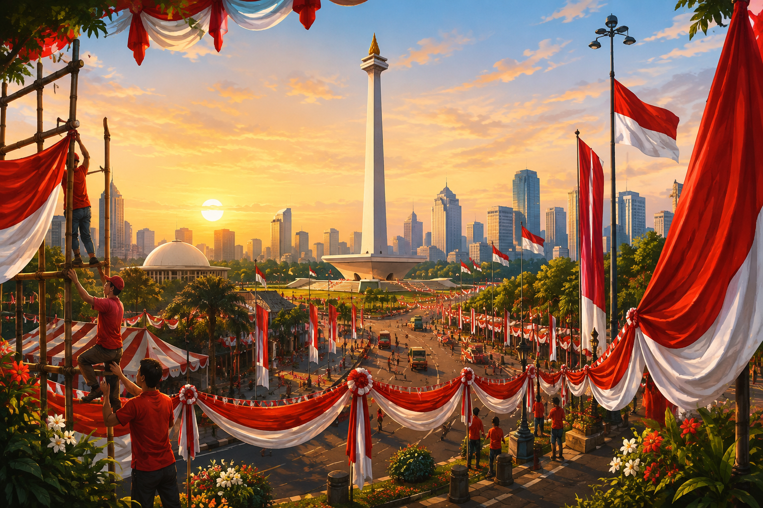 Jakarta Bersiap Perayaan Hut Ri